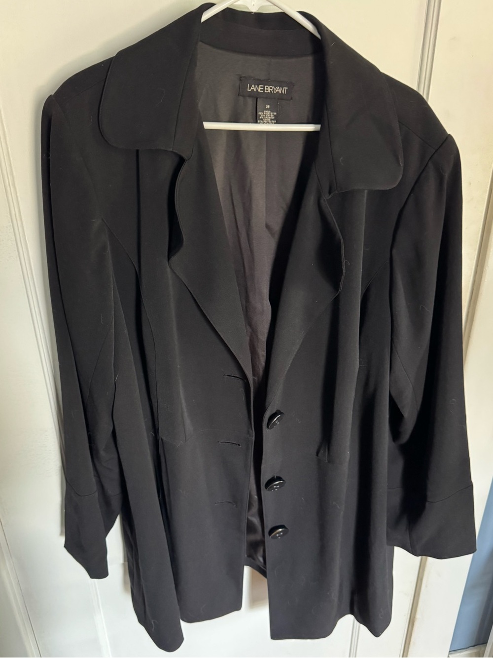 Sz 28 Lane Bryant Black Dress Coat